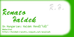 renato haldek business card